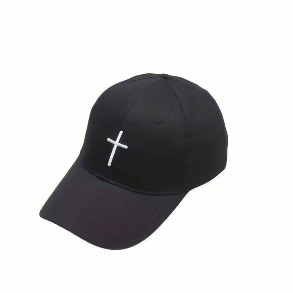 Baseball Cap with White Embroidered Cross - Quality - Unisex - 2 colors - Picture 3 of 10